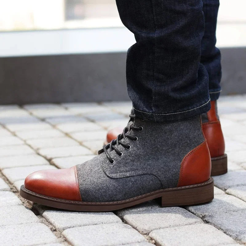 Bottines en cuir rétro Lancelot avec lacets