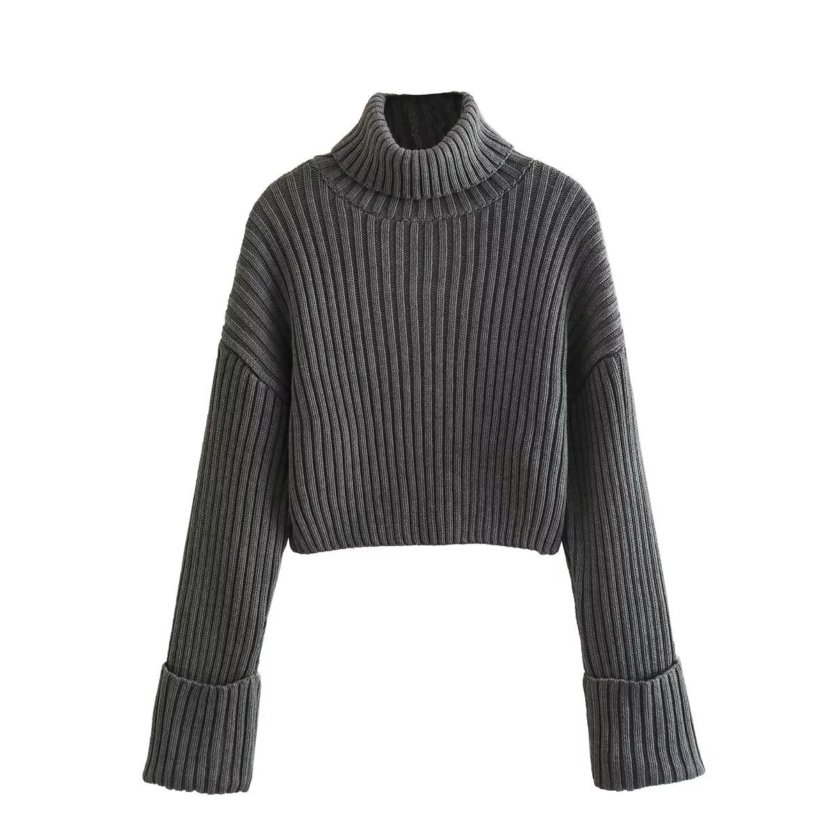 Pull Haut de Gamme Femme Col Roulé Texturé by Celeste