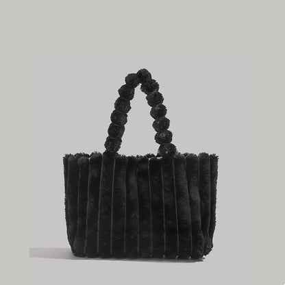 Sac de Transport Luxe en Peluche CloudPuff, Confort et Élégance pour Vos Accessoires
