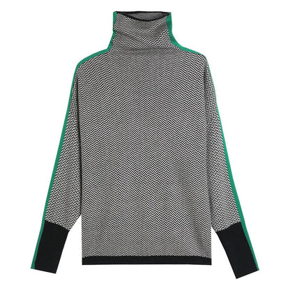 LuxeFemme - Pull en cachemire à col haut pour femme