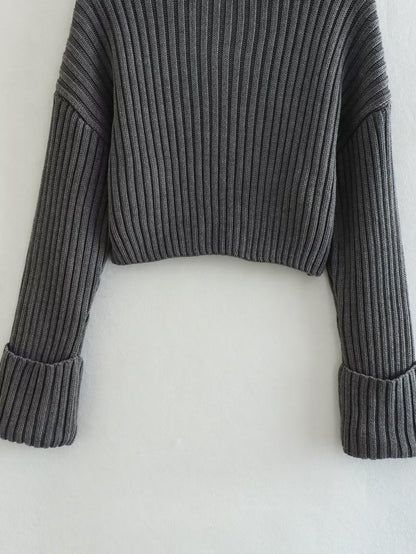 Pull Haut de Gamme Femme Col Roulé Texturé by Celeste