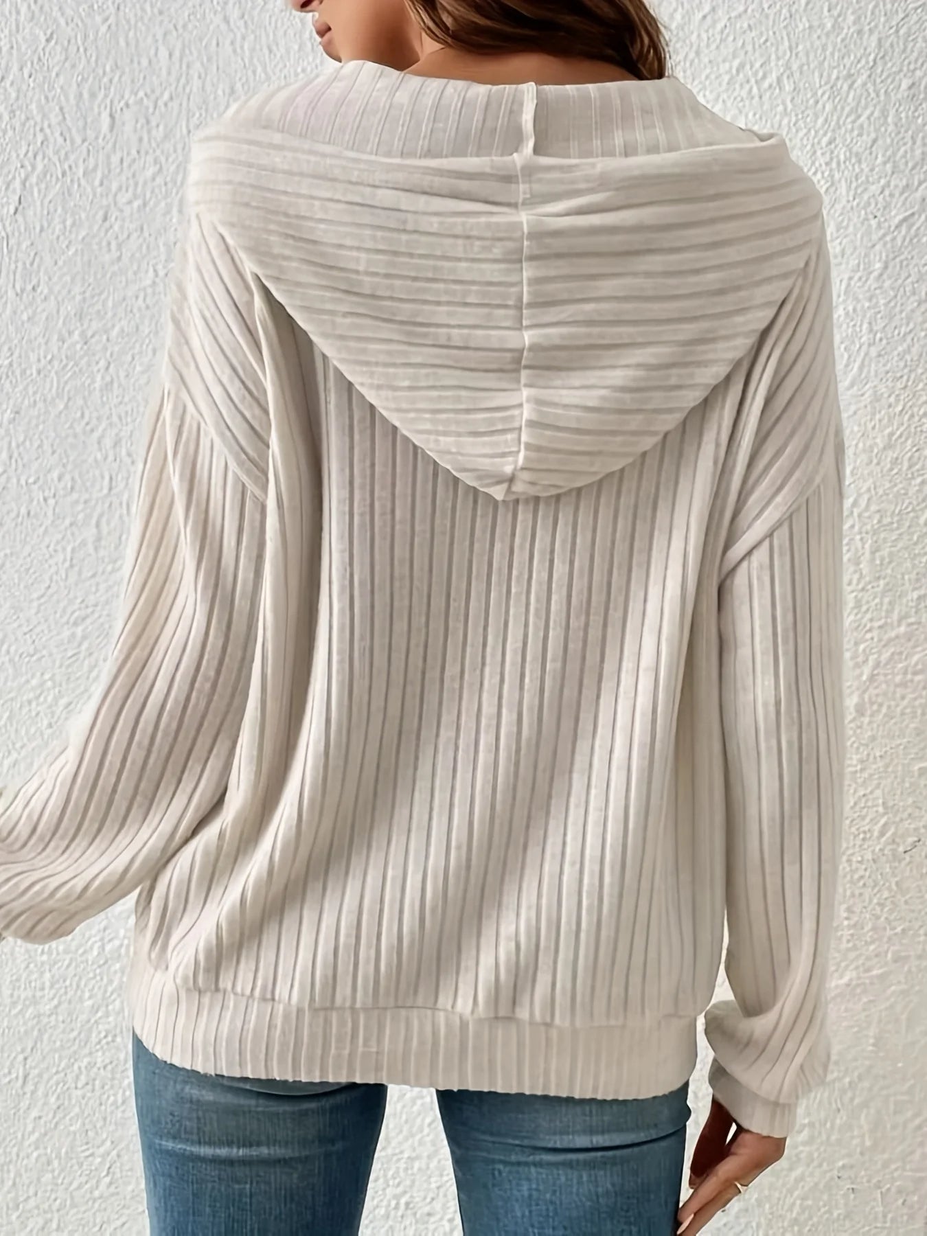 Luxe Urbain - Hoodie en tricot côtelé pour un confort ultime