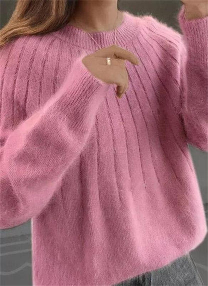 Sophie Leclair - Pull en cachemire de luxe pour femmes aux nuances élégantes de fourrure