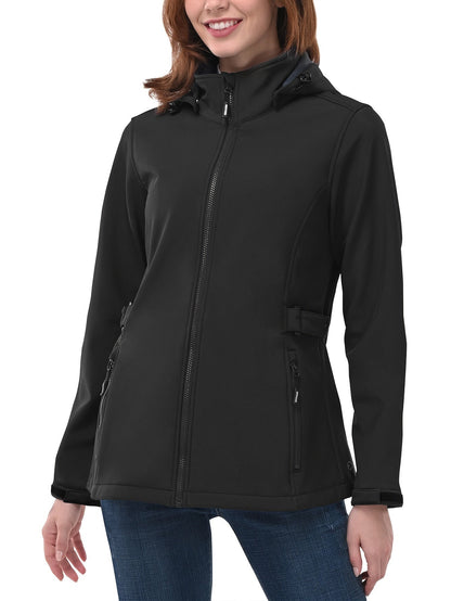 Veste Élégante D'extérieur Femmes - Manteau Softshell Résistant au Vent