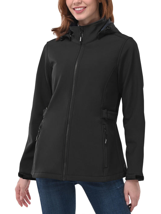 Veste Élégante D'extérieur Femmes - Manteau Softshell Résistant au Vent