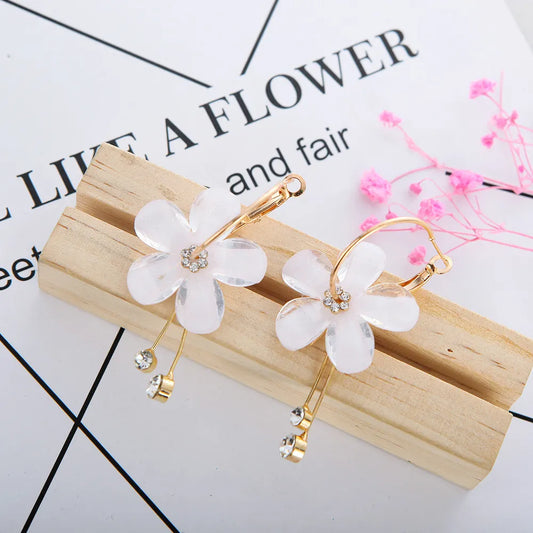 Boucles d'oreilles Élégance Fleurie en Lilas