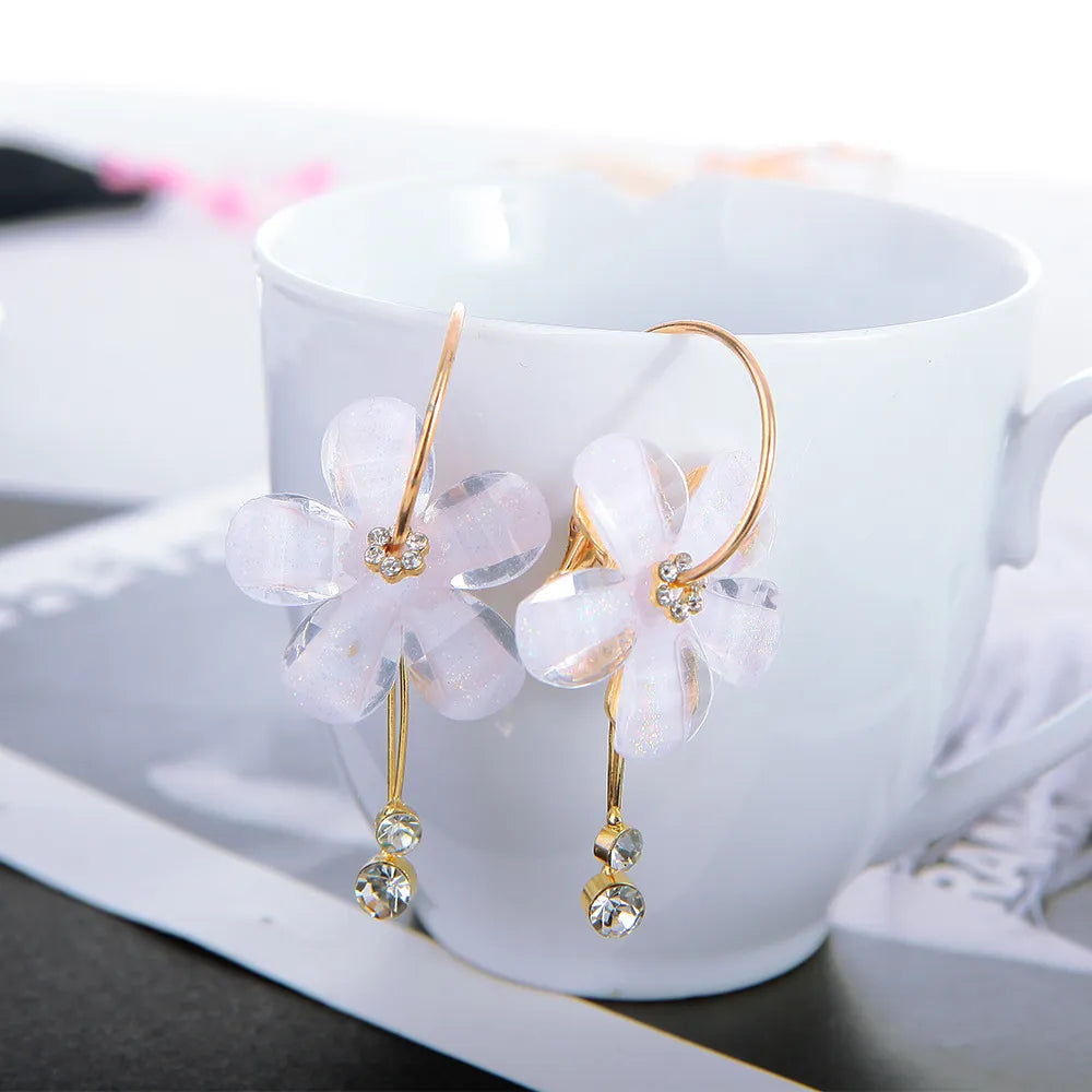 Boucles d'oreilles Élégance Fleurie en Lilas