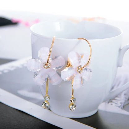 Boucles d'oreilles Élégance Fleurie en Lilas
