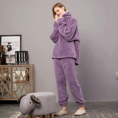Ensemble Pyjama Polaire Luxe de Nuit – Douceur Épaisse