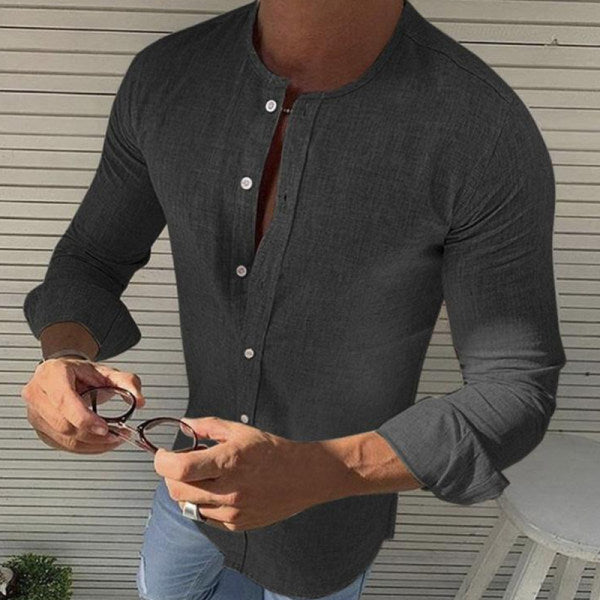 Chemise homme en coton premium à manches longues élégante et raffinée