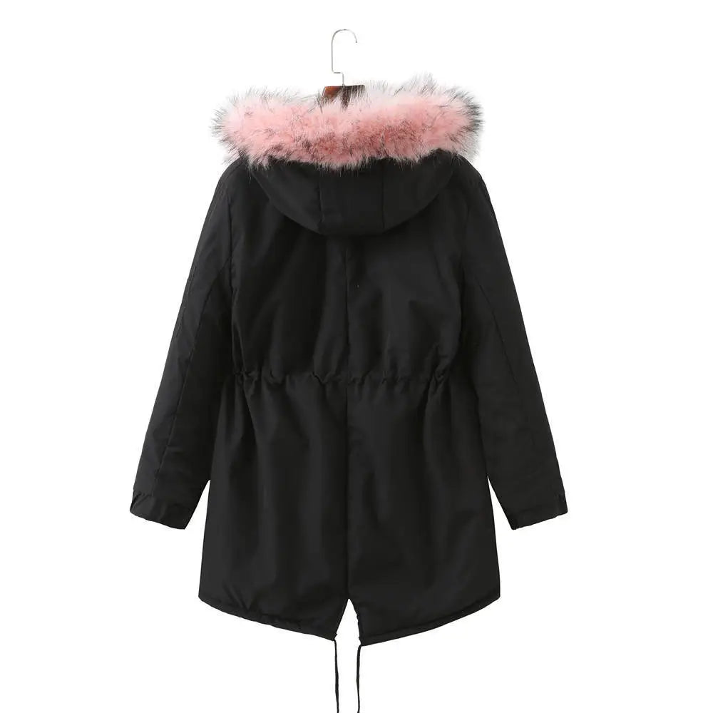 Manteau d'Hiver Luxe Doublé en Fleece avec Isolation Epaisse