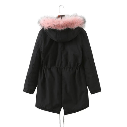 Manteau d'Hiver Luxe Doublé en Fleece avec Isolation Epaisse
