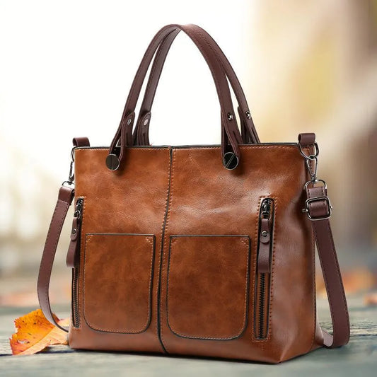 Sac à bandoulière en cuir rétro Éléonore