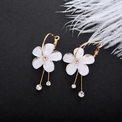 Boucles d'oreilles Élégance Fleurie en Lilas