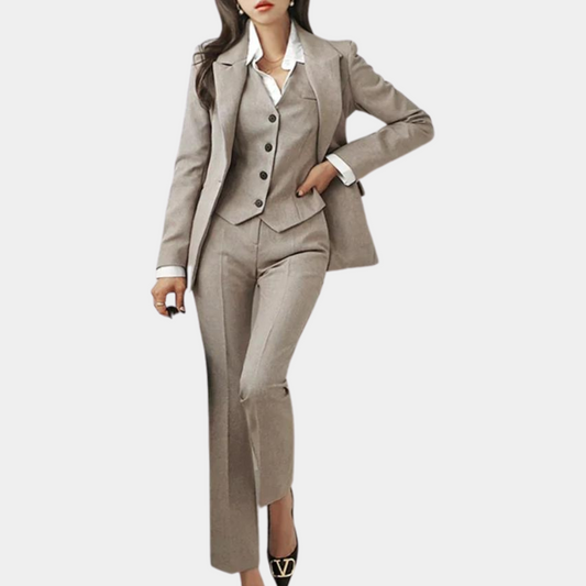 Luxe Élégance - Ensemble trois pièces raffiné pour femme