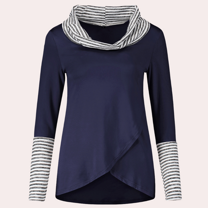 Vélaine - sweat-shirt élégant à manches longues pour femmes en coton premium