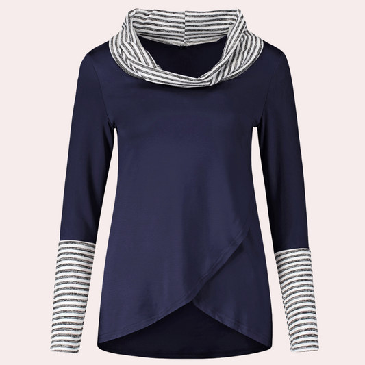Vélaine - sweat-shirt élégant à manches longues pour femmes en coton premium