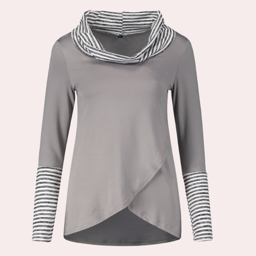 Vélaine - sweat-shirt élégant à manches longues pour femmes en coton premium