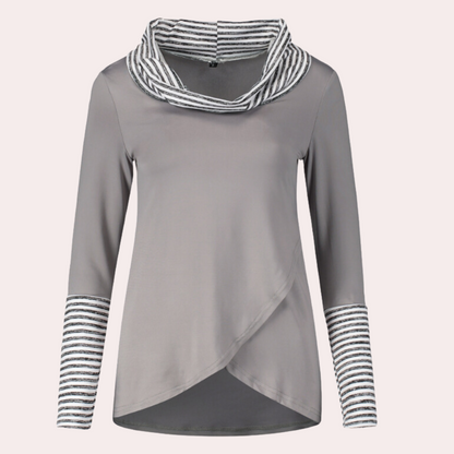 Vélaine - sweat-shirt élégant à manches longues pour femmes en coton premium