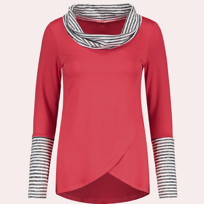 Vélaine - sweat-shirt élégant à manches longues pour femmes en coton premium