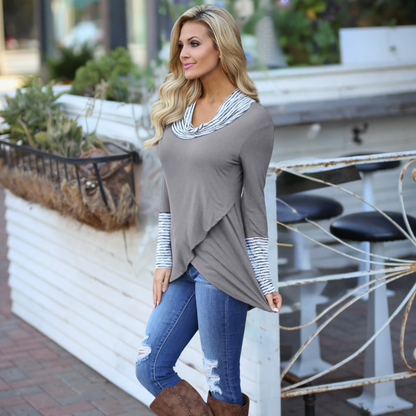 Vélaine - sweat-shirt élégant à manches longues pour femmes en coton premium