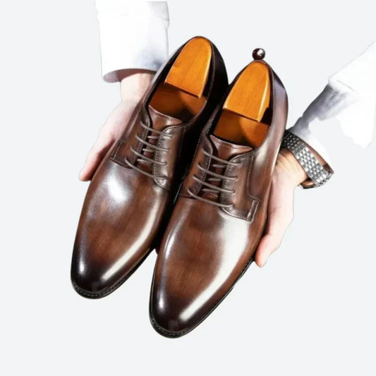 Luxe Classico - Chaussures en cuir à lacets fabriquées en Italie