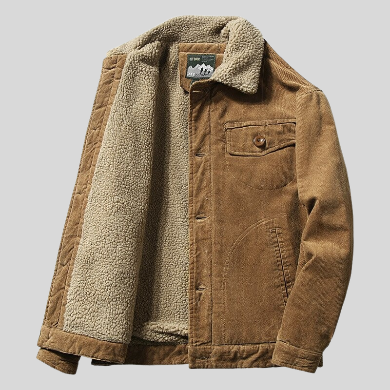 Lumière - Manteau épais contemporain avec doublure en fausse fourrure