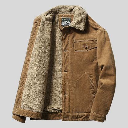 Lumière - Manteau épais contemporain avec doublure en fausse fourrure