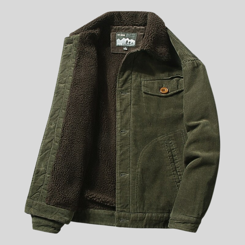 Lumière - Manteau épais contemporain avec doublure en fausse fourrure