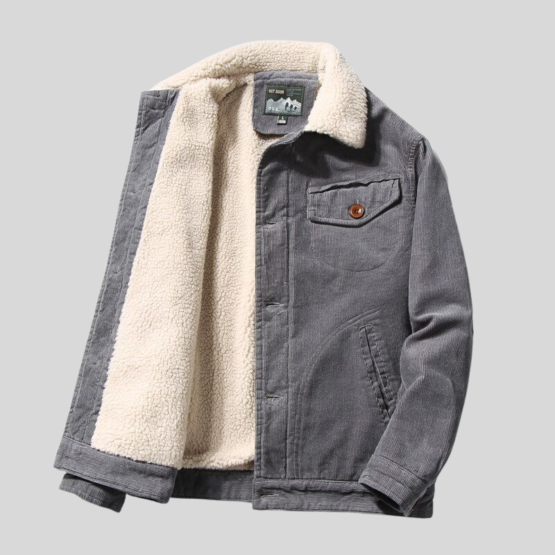 Lumière - Manteau épais contemporain avec doublure en fausse fourrure