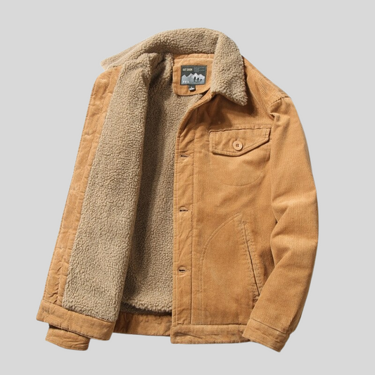 Lumière - Manteau épais contemporain avec doublure en fausse fourrure