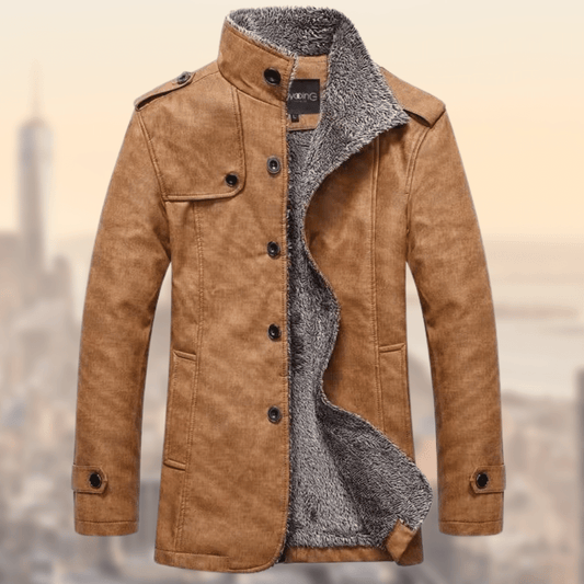 Manteau élégante en laine premium pour homme avec doublure thermique