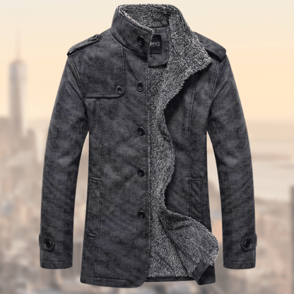 Manteau élégante en laine premium pour homme avec doublure thermique