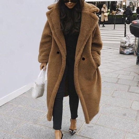 Selene - Manteau long en fausse fourrure pour femmes élégantes