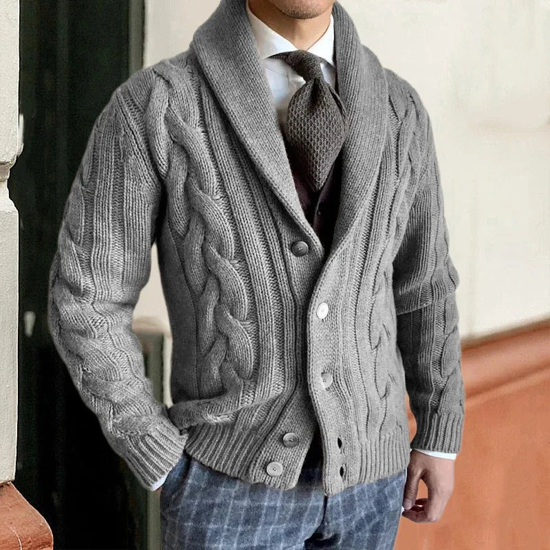 Cardigan en laine élégante pour hommes pour les saisons automne-hiver