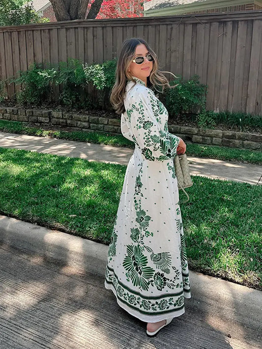 Sophia - Raffinement ultime en robe verte tendance