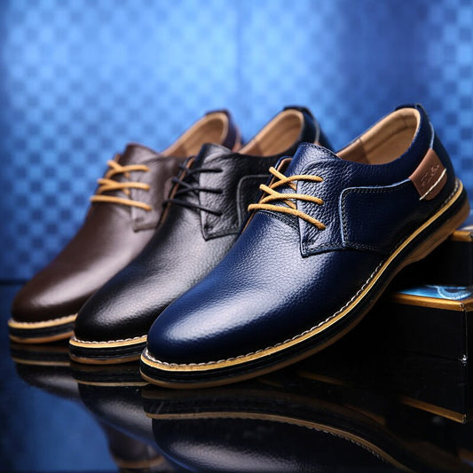 Derbies en cuir véritable pour homme, élégance intemporelle et confort supérieur