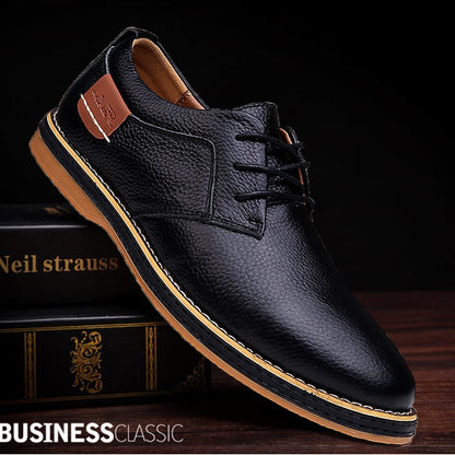 Luxe Urbain - Chaussures Oxford en cuir véritable pour homme