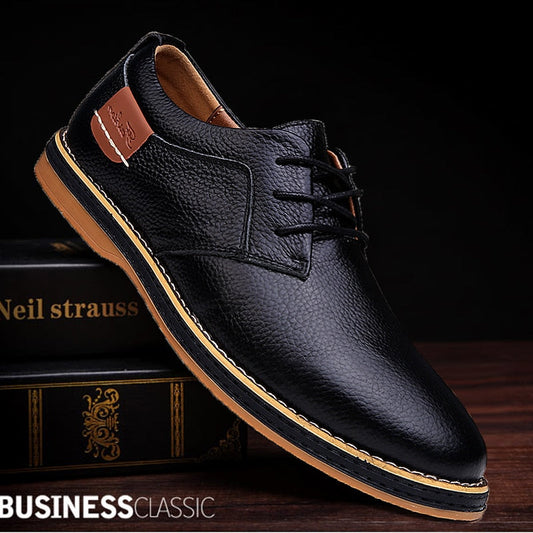Luxe Urbain - Chaussures Oxford en cuir véritable pour homme