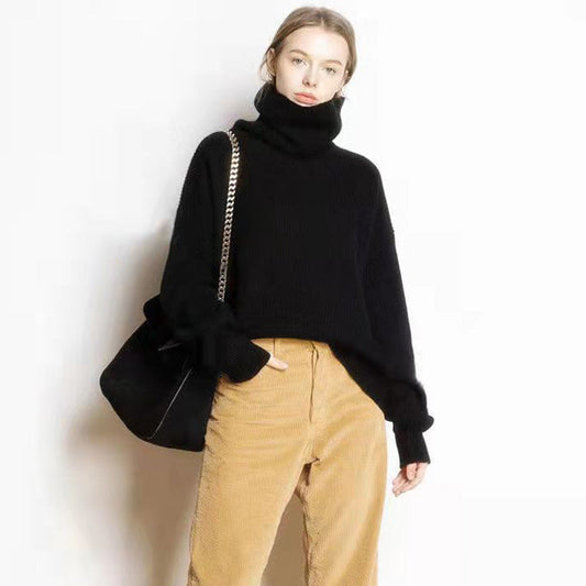Élodie - Pull Oversize à Col Roulé Élégant et Confortable