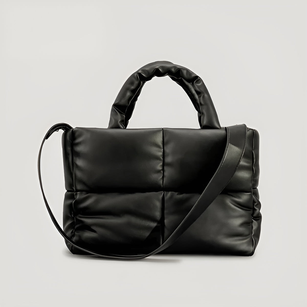 Sac Emily Élégant en Cuir Matelassé Multifonction avec Bandoulière Polyvalente