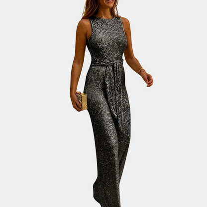 Auriane Combinaison Femme Luxe à Paillettes Brillantes pour Soirées Élégantes