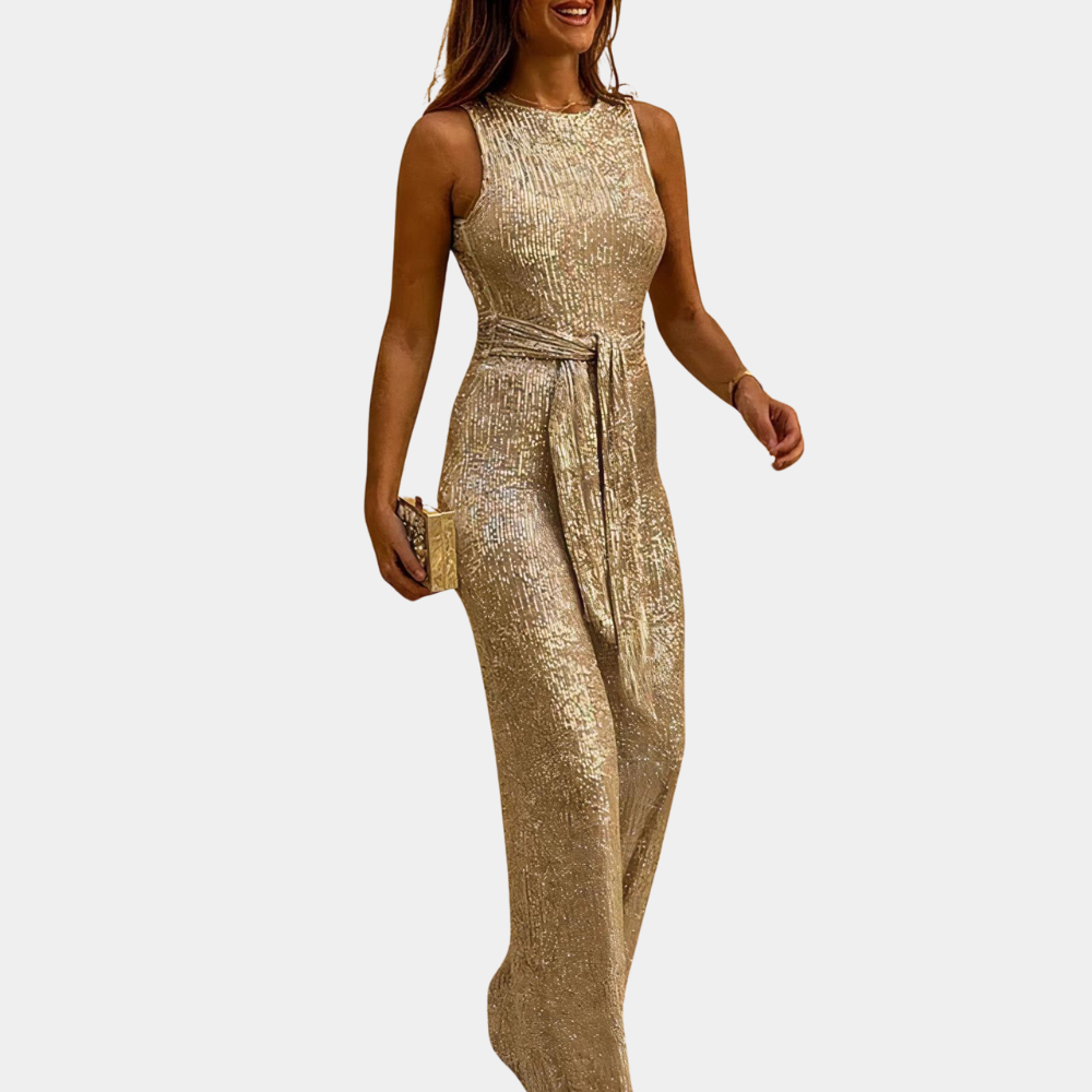 Auriane Combinaison Femme Luxe à Paillettes Brillantes pour Soirées Élégantes