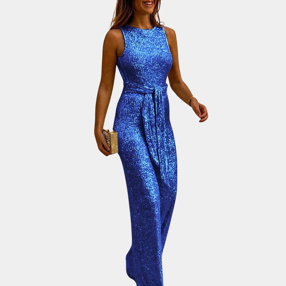 Auriane Combinaison Femme Luxe à Paillettes Brillantes pour Soirées Élégantes