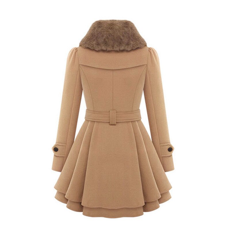 Oslo - Manteau raffiné avec col en fausse fourrure luxueuse