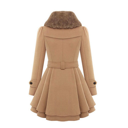 Oslo - Manteau raffiné avec col en fausse fourrure luxueuse