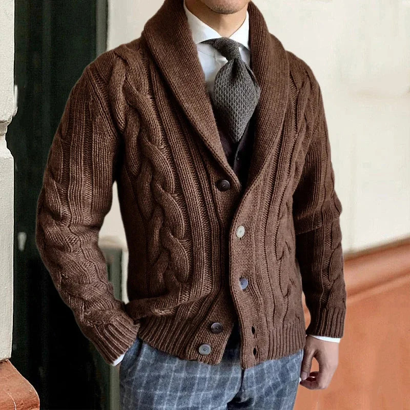 Cardigan en laine élégante pour hommes pour les saisons automne-hiver