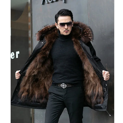 Veste d'hiver élégante pour homme avec doublure en fourrure de la collection Montier