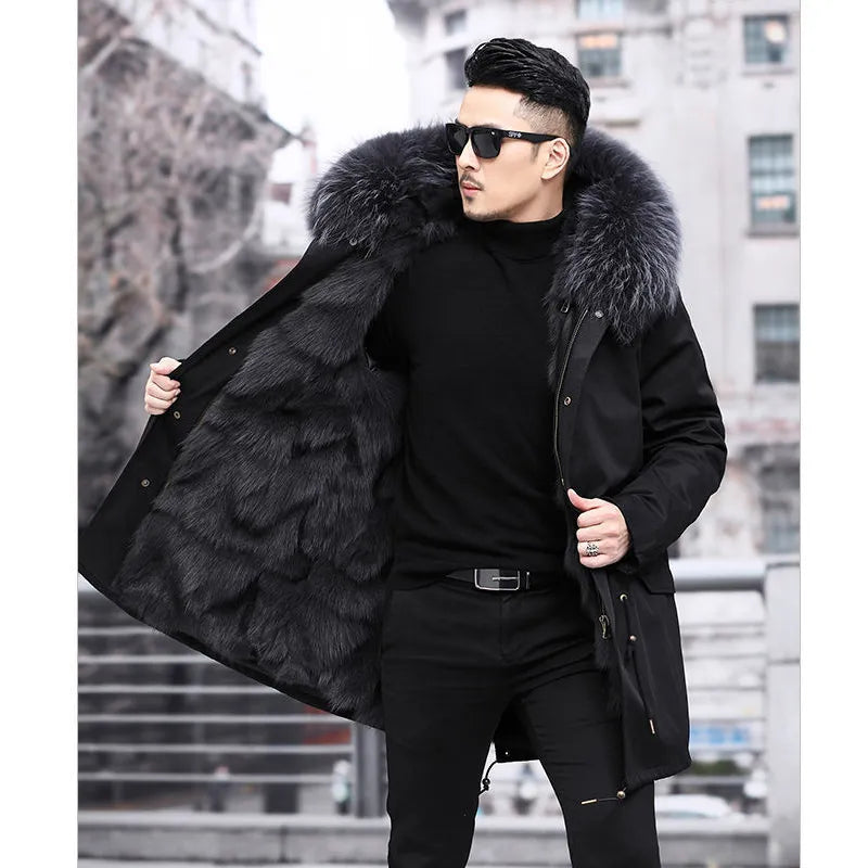 Veste d'hiver élégante pour homme avec doublure en fourrure de la collection Montier