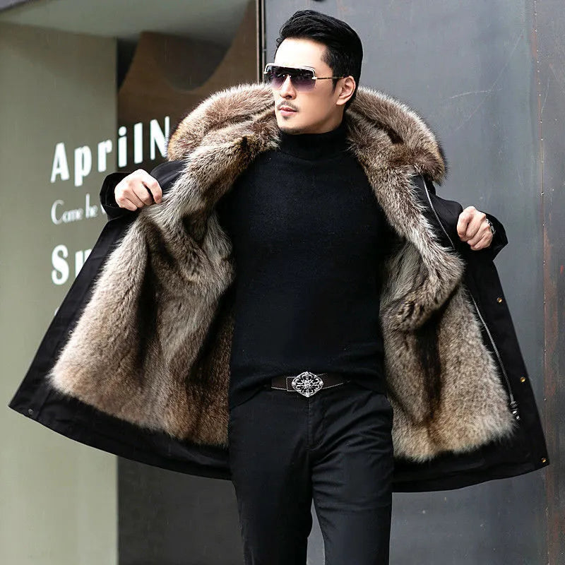 Veste d'hiver élégante pour homme avec doublure en fourrure de la collection Montier
